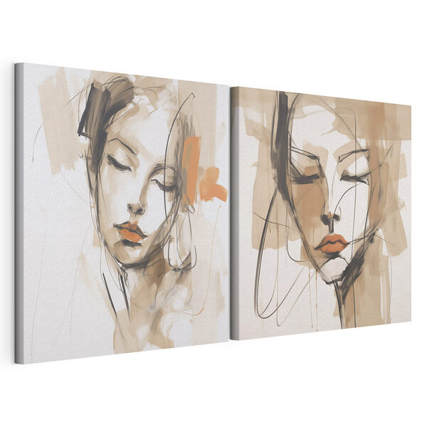 Painting of a woman's face