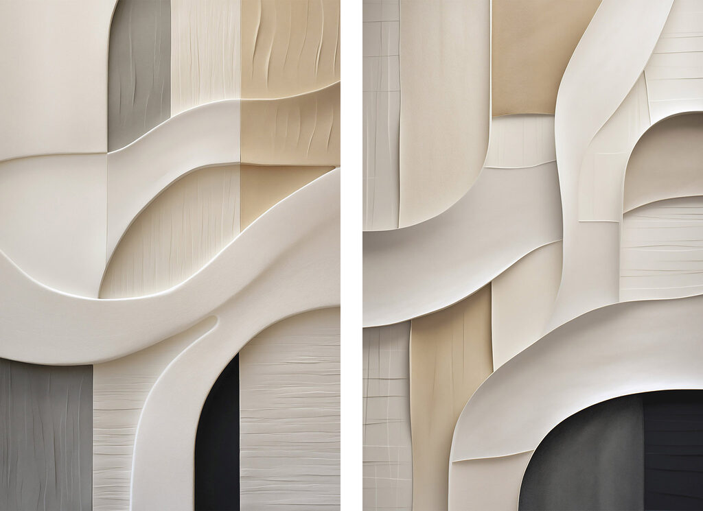 Soft curves in earthy tones