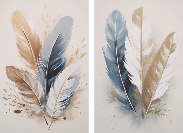 Gentle feathery elegance in soft hues