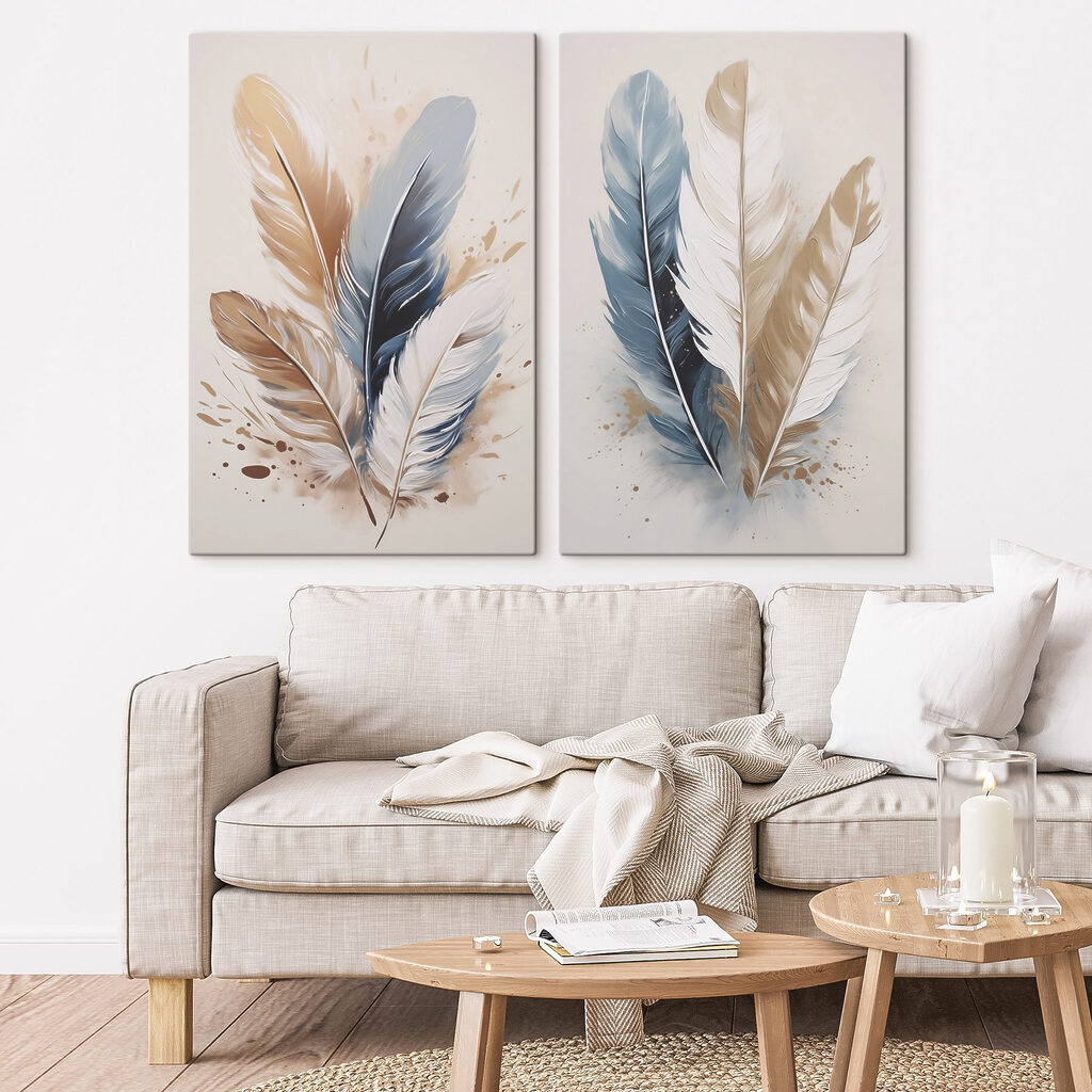 Gentle feathery elegance in soft hues