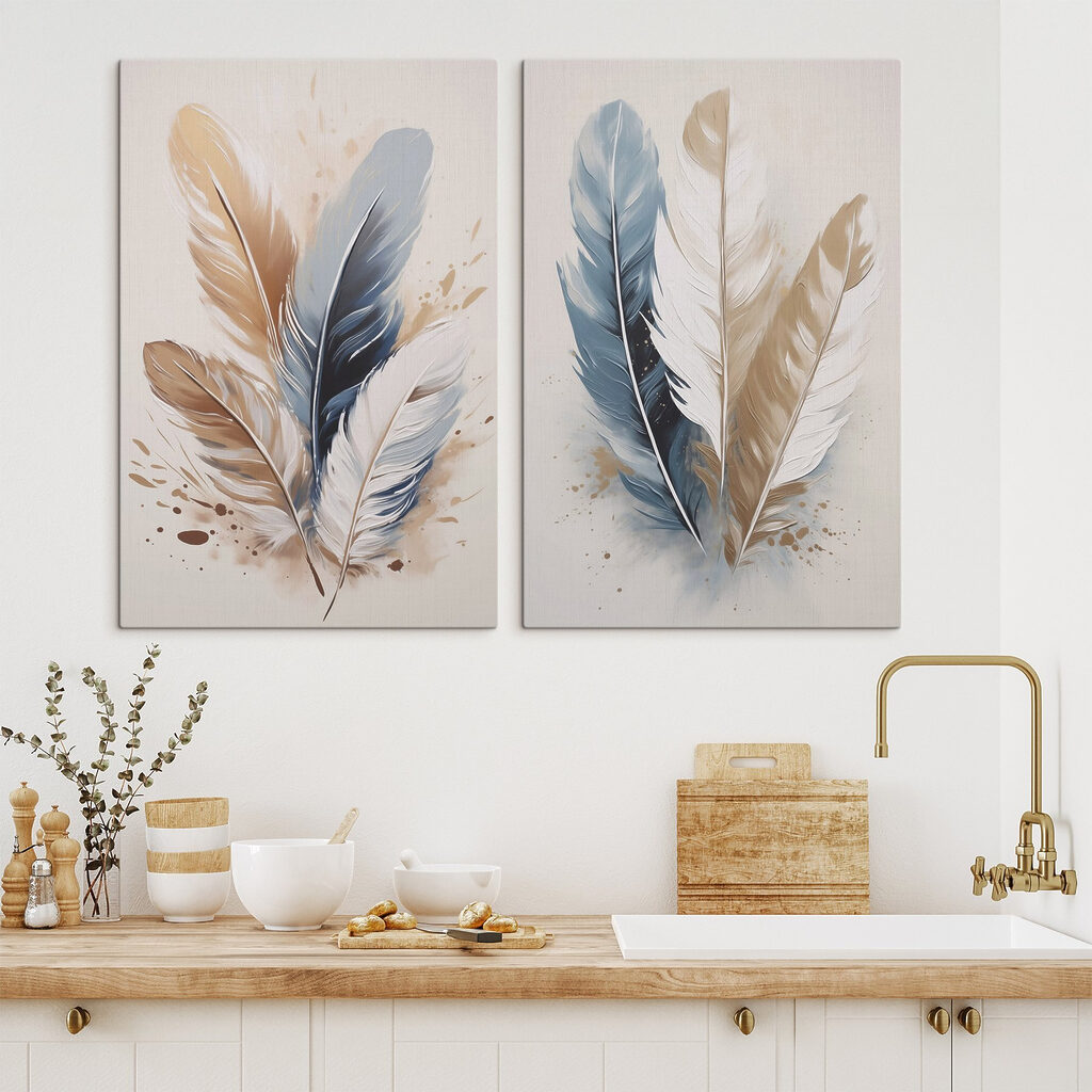 Gentle feathery elegance in soft hues