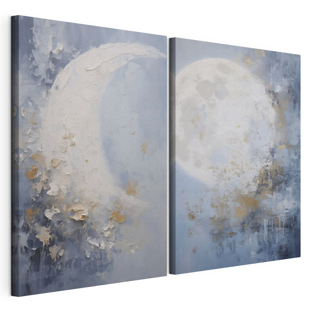 Painting of a moon and a tree