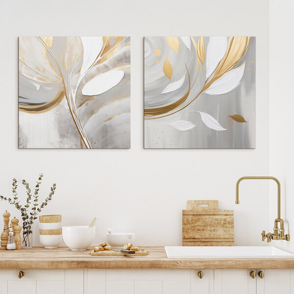 Elegant floral-inspired abstract artwork