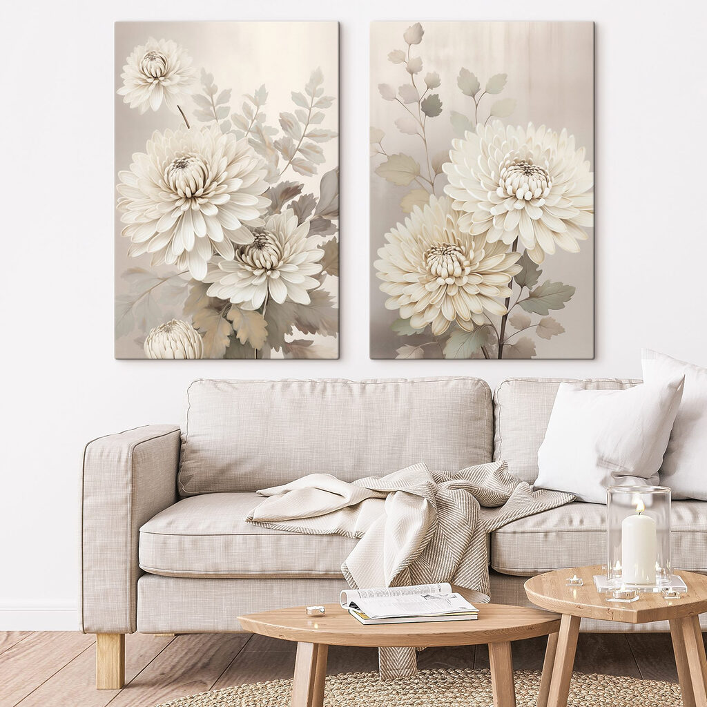 Delicate blooms in soft shades