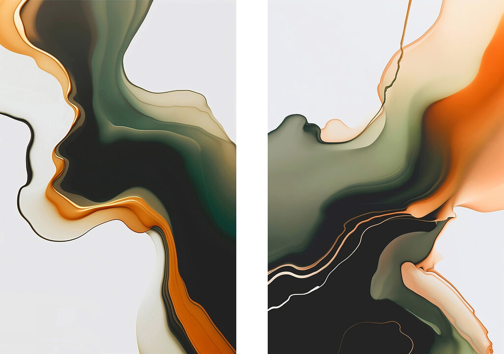 Flowing colors in harmonious patterns