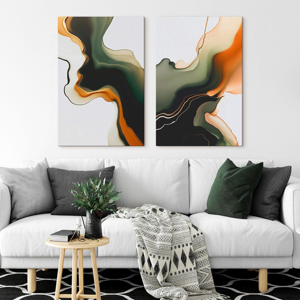 Flowing colors in harmonious patterns