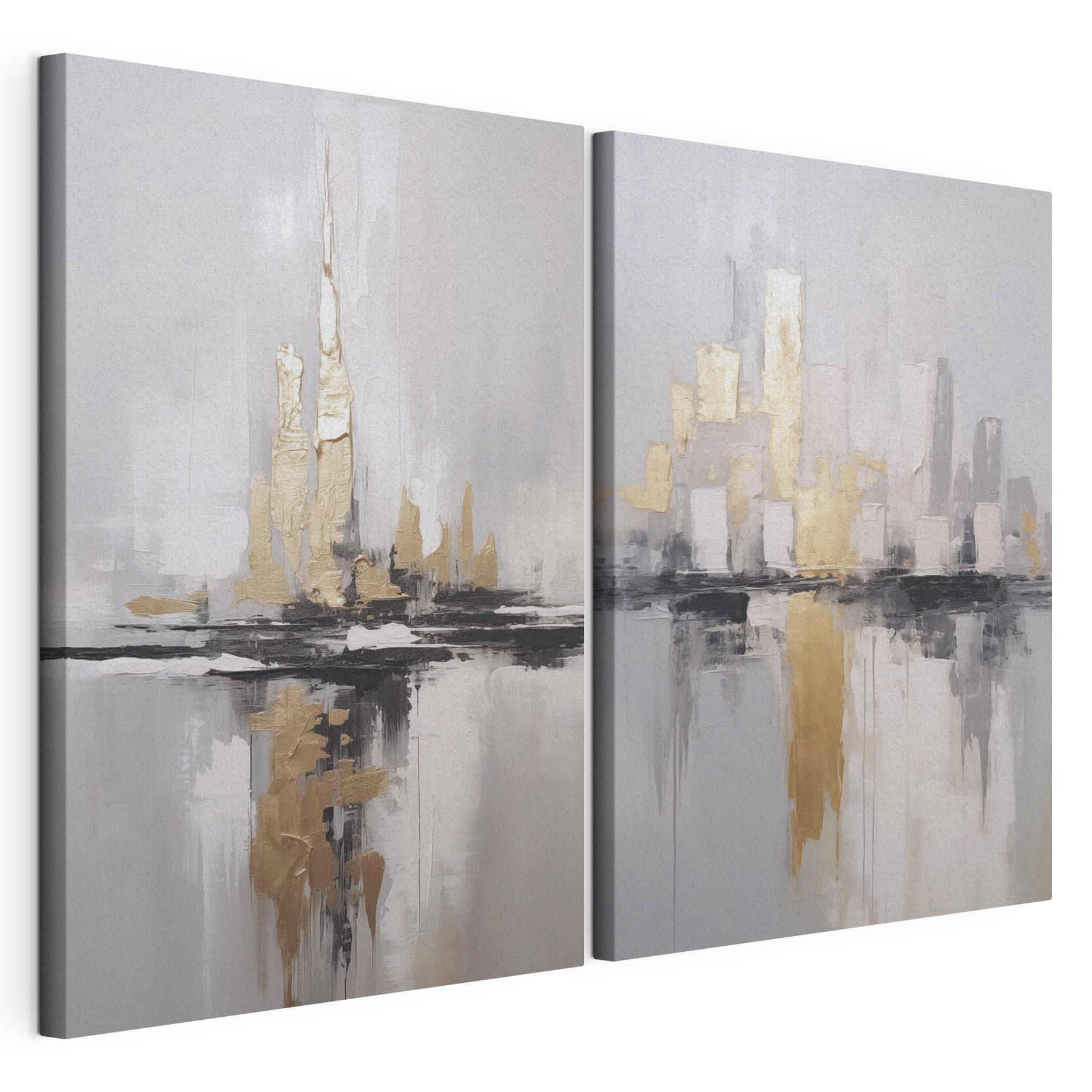 Painting of a city skyline