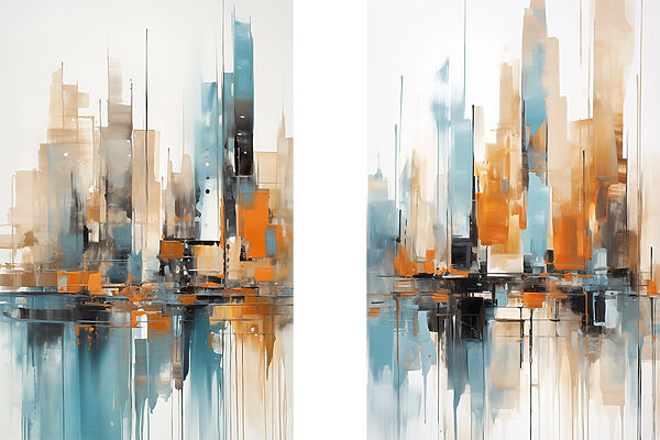 Painting of a city
