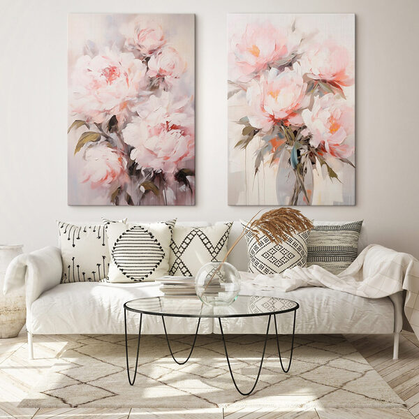 Painting of flowers in a vase