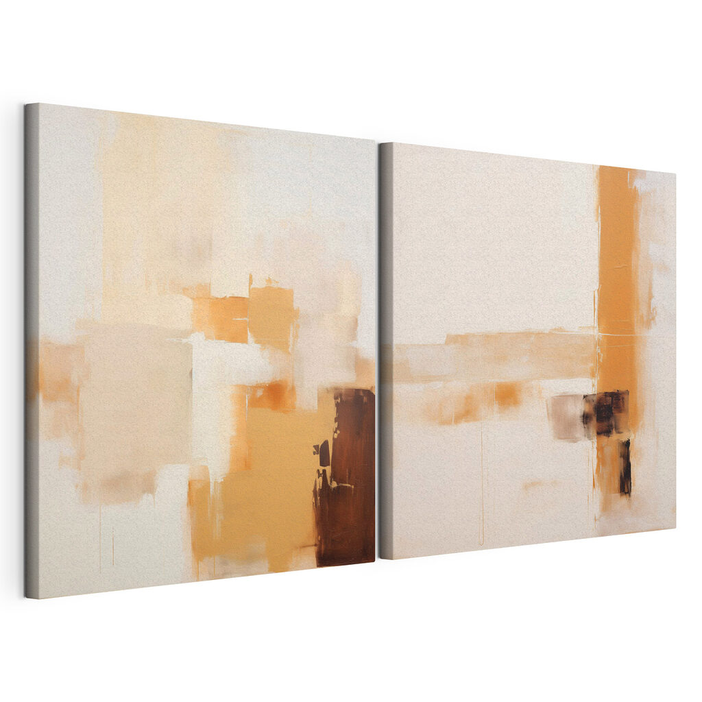 Painting of different shades of brown and white
