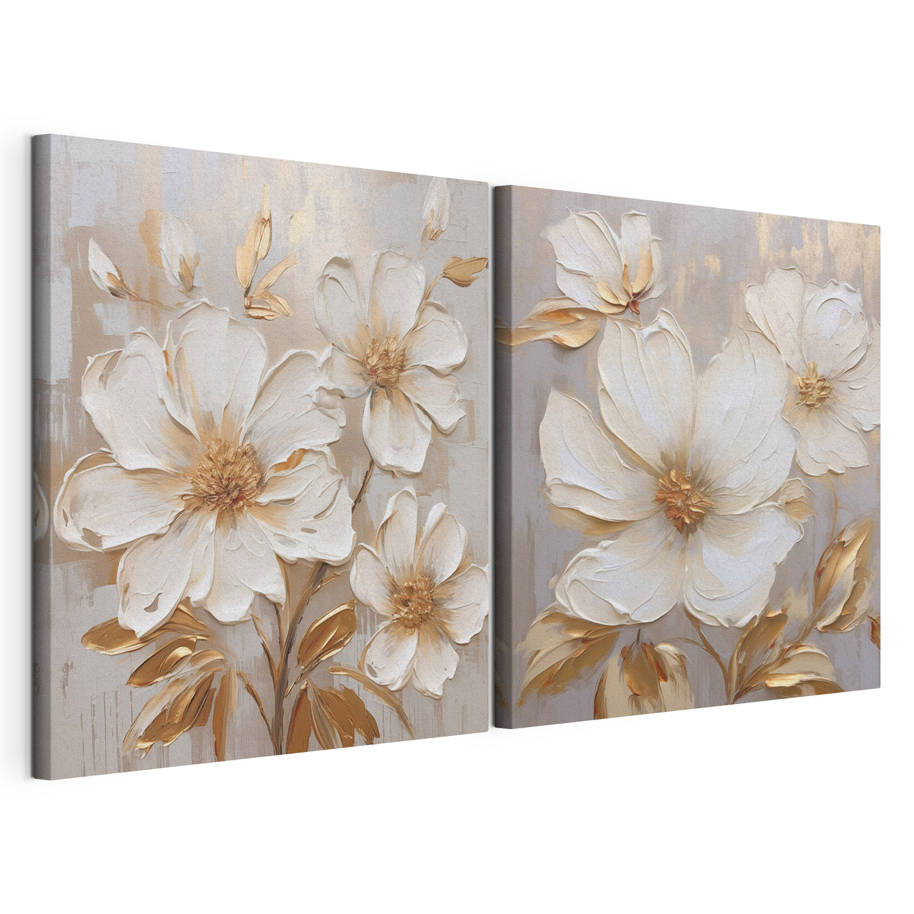 Blooming flowers in soft tones