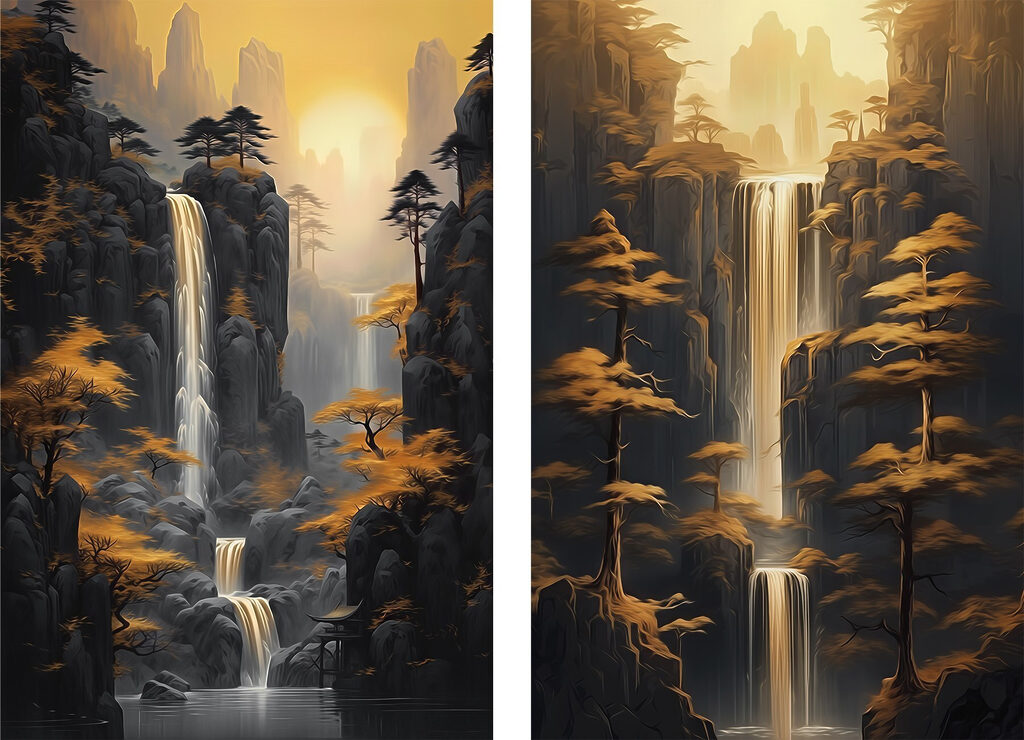 Waterfall in a mountain