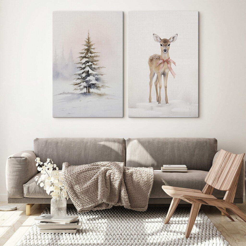 Deer in the snow