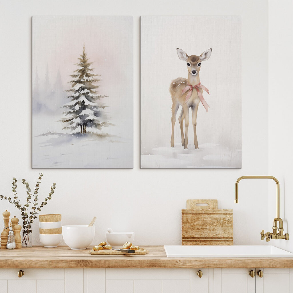Deer in the snow