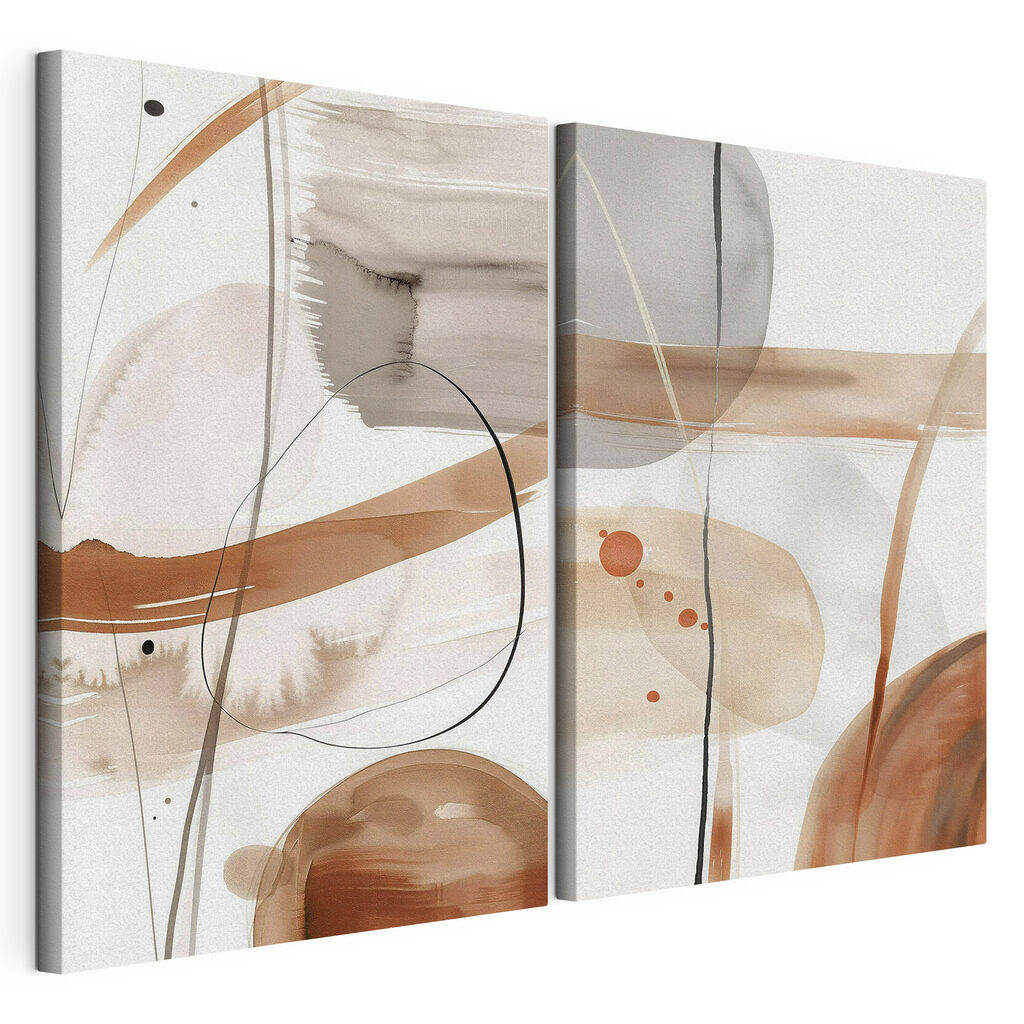 Abstract shapes in warm tones