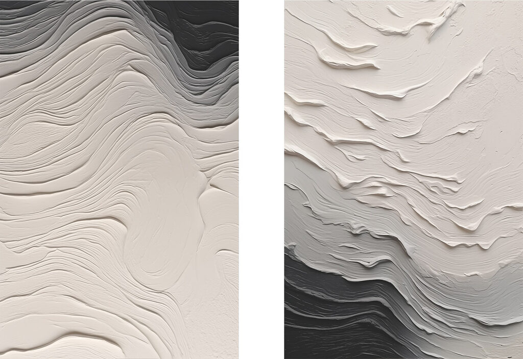 Soft waves of gentle textures