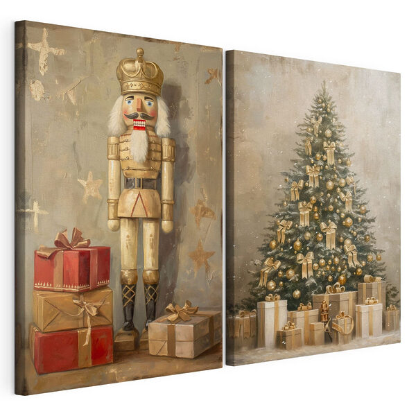 Nutcracker and a christmas tree