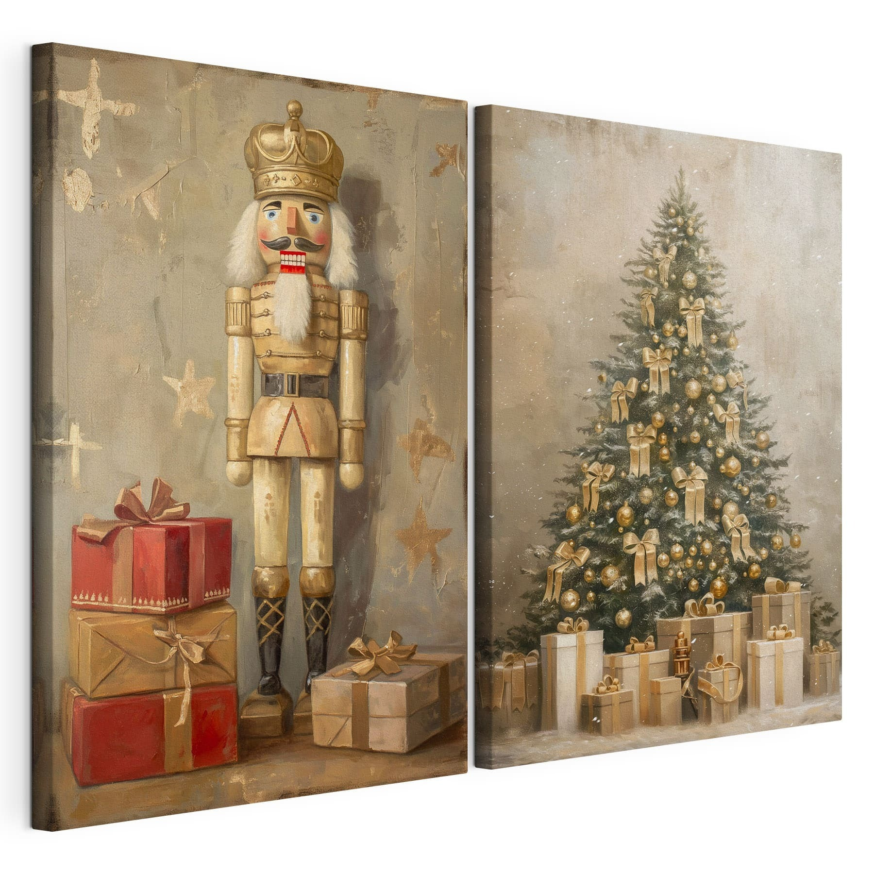 Nutcracker and a christmas tree