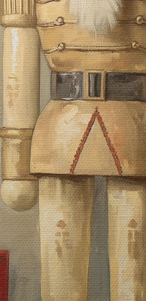 Nutcracker and a christmas tree