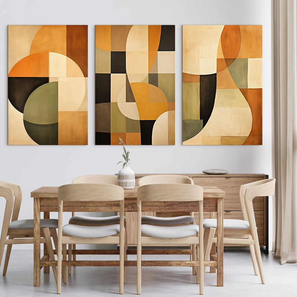 Group of art pieces