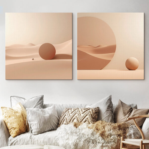 Set of images of a desert
