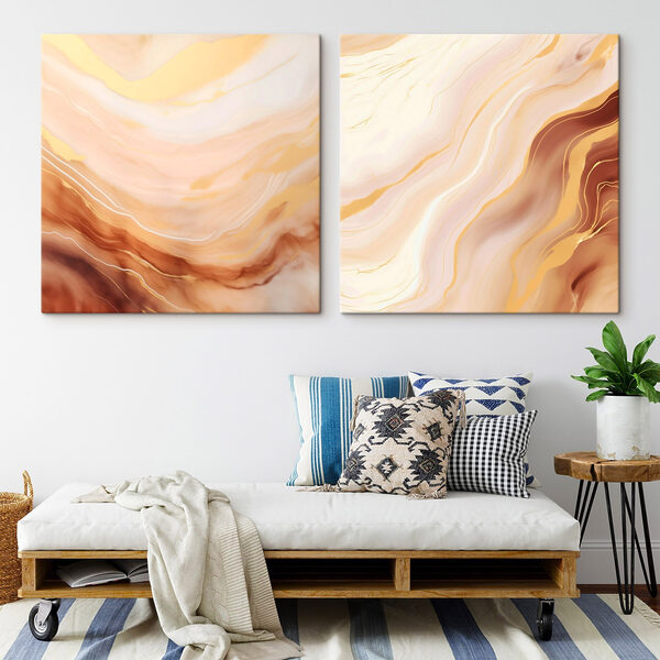 Flowing patterns in warm colors