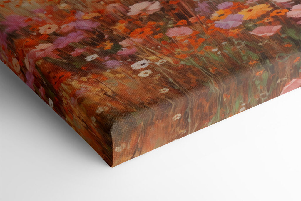 Painting of a landscape with flowers