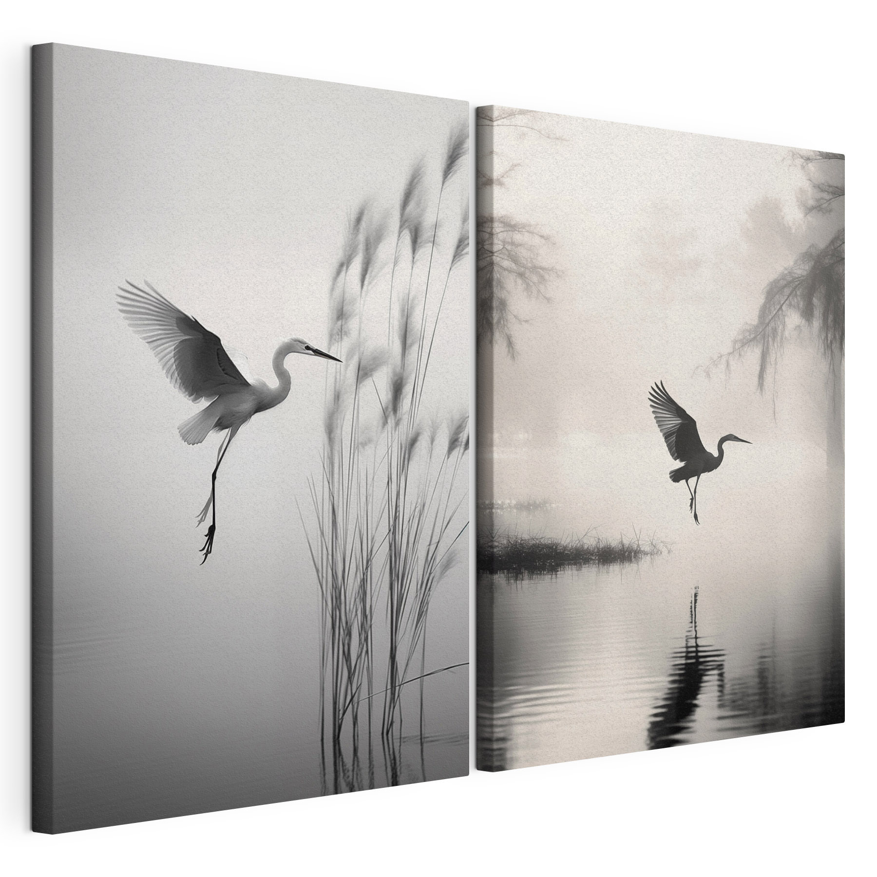 Bird flying over water