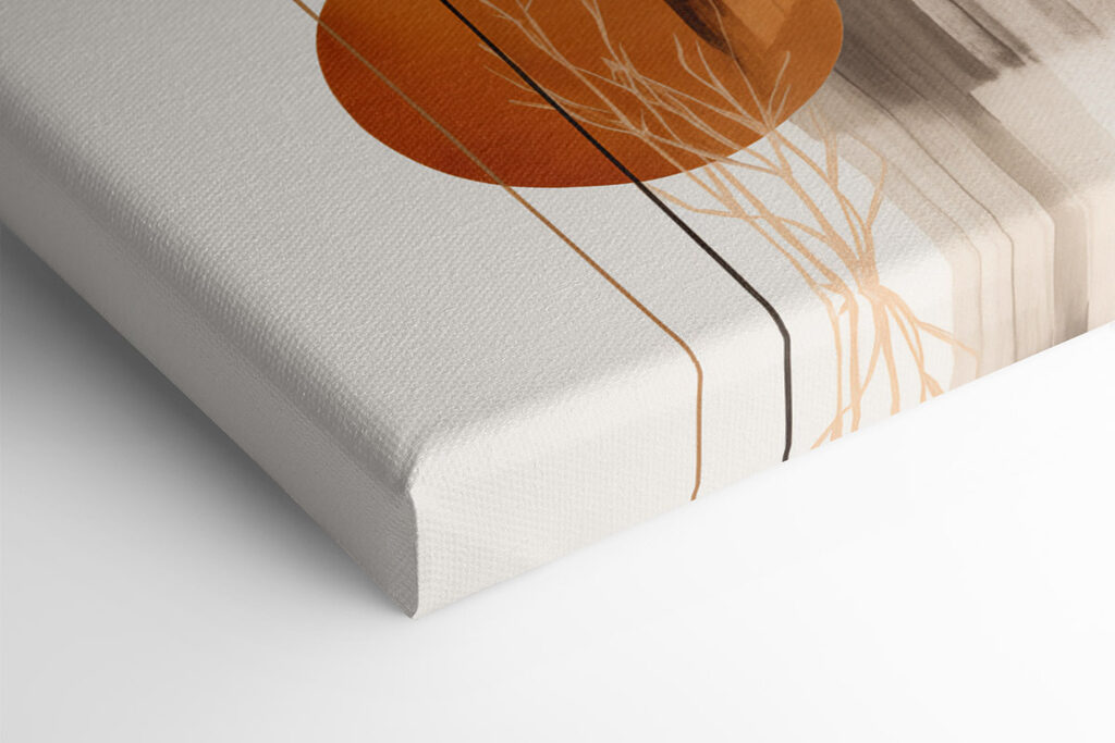 Abstract floral shapes in warm tones