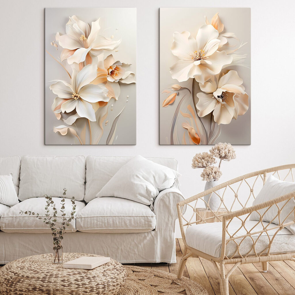 Blossoms in soft, calming hues