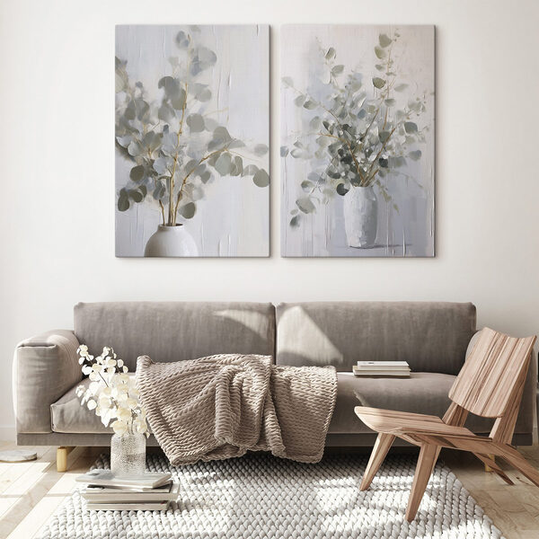 Painting of a plant in a vase