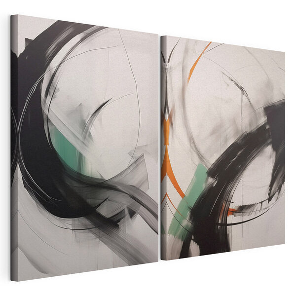 Two paintings on the wall