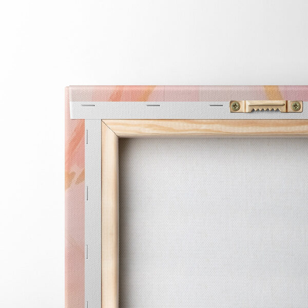 Abstract pink fluid artwork display