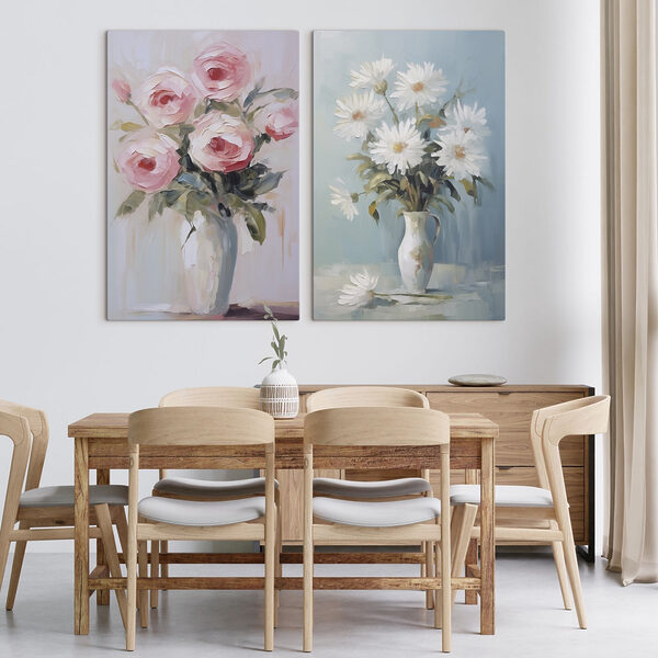 Painting of flowers in a vase