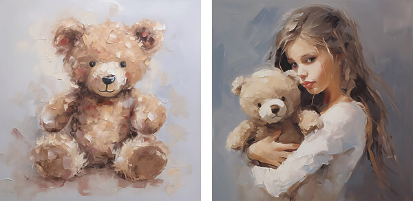 Girl holding a teddy bear