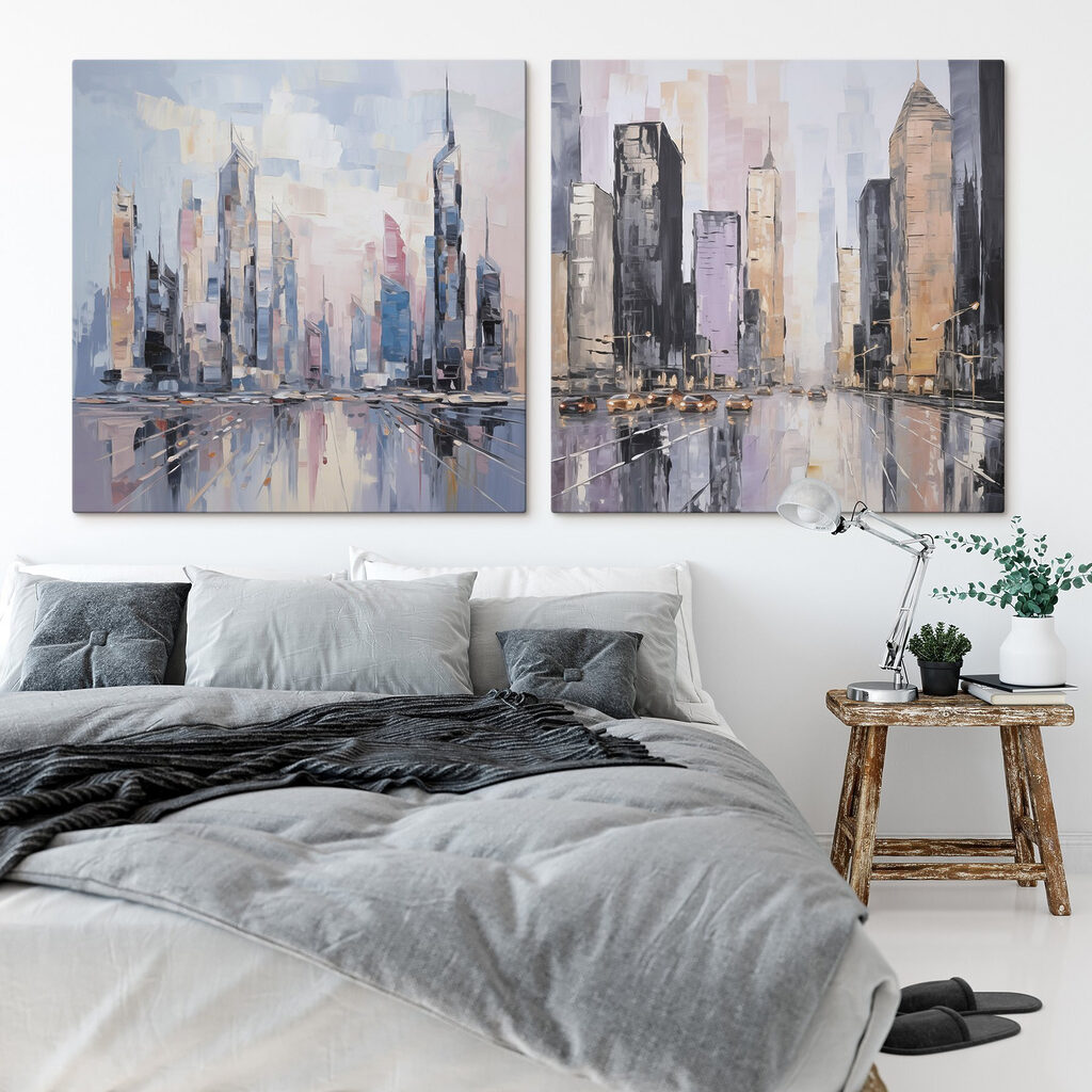 Painting of a city