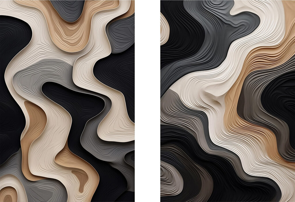 Flowing Patterns in Neutral Tones