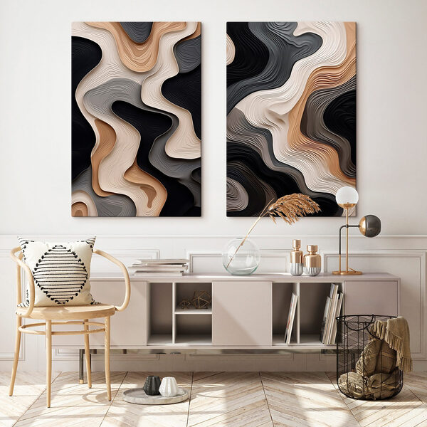 Flowing Patterns in Neutral Tones