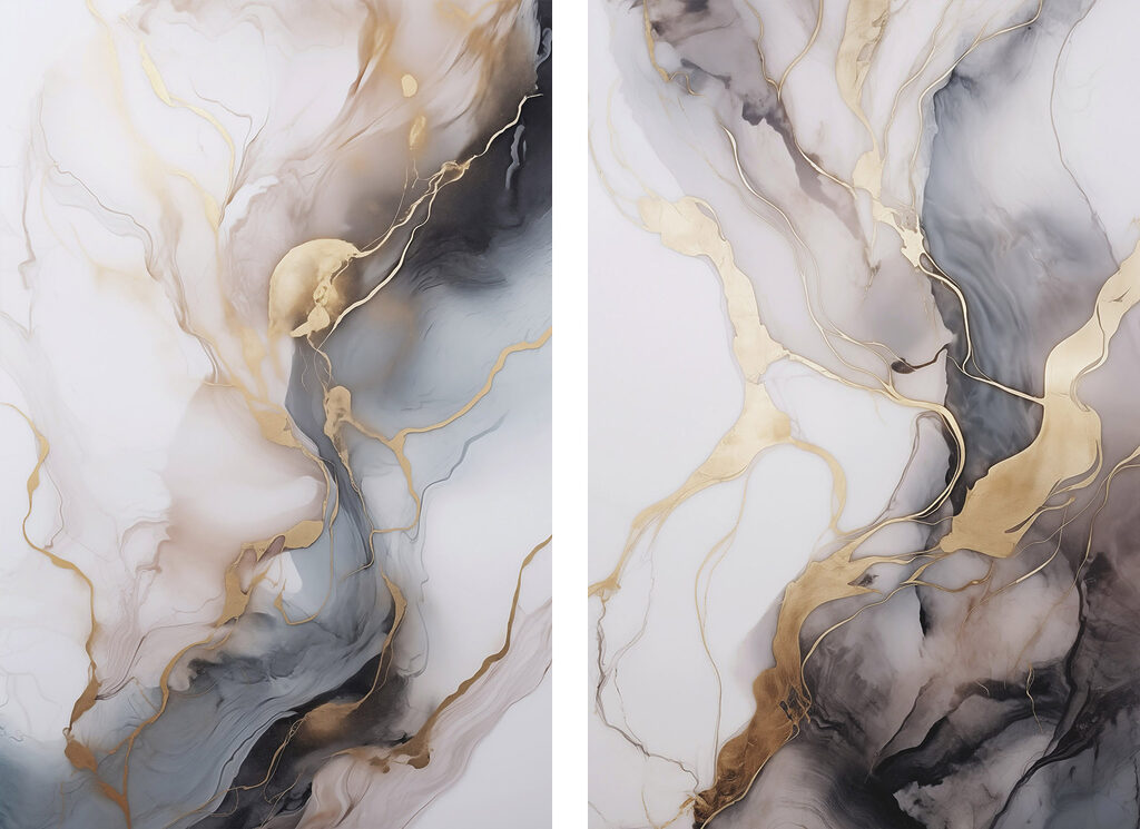 Flowing colors in harmonious patterns