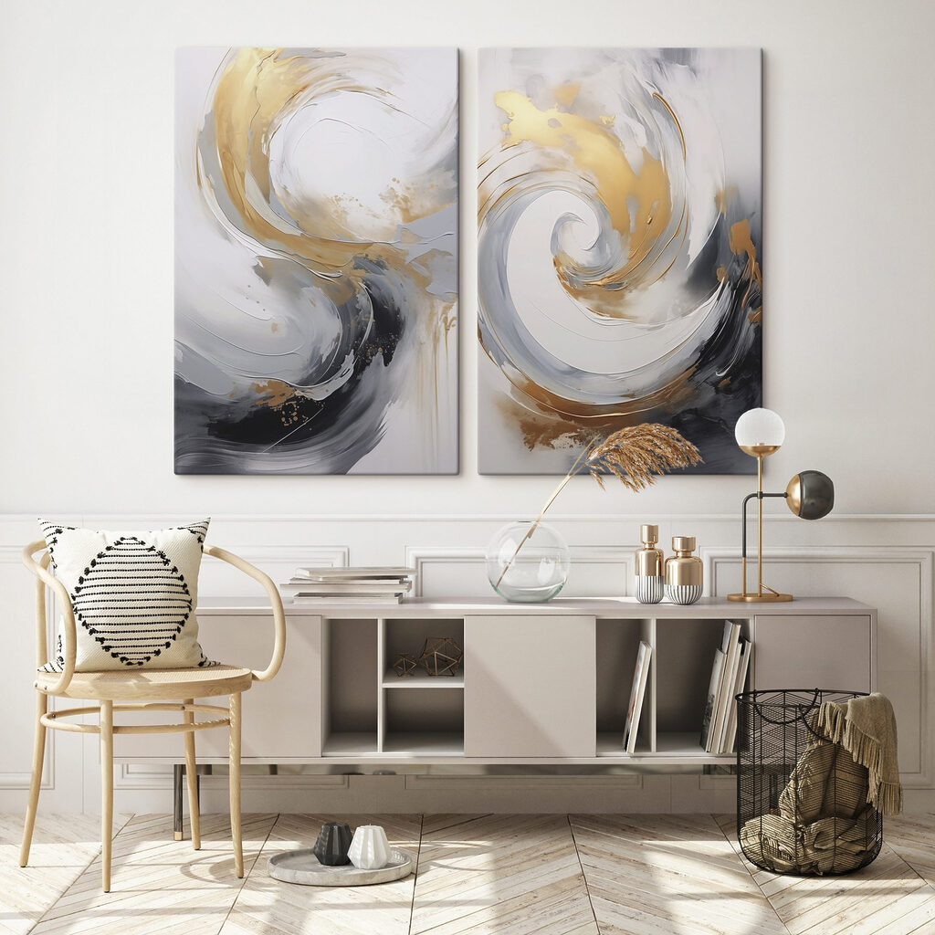 Two images of a painting