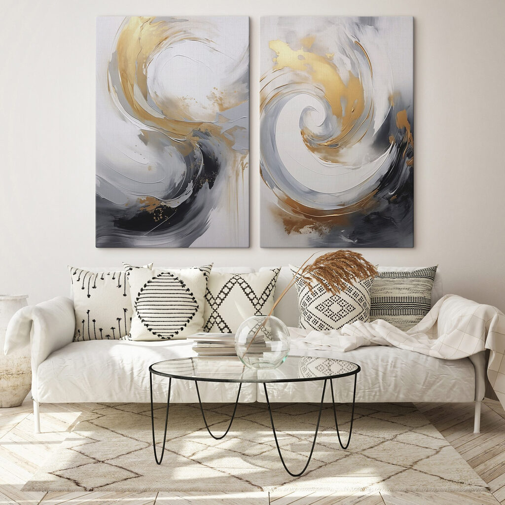 Two images of a painting