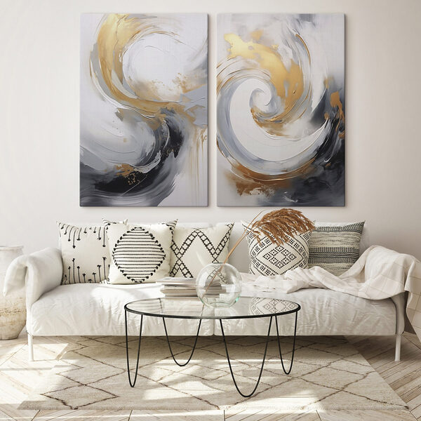 Two images of a painting