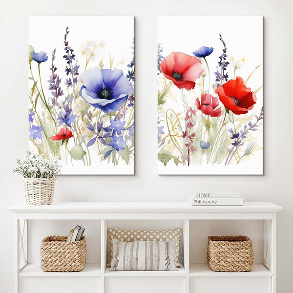 Painting of flowers and plants