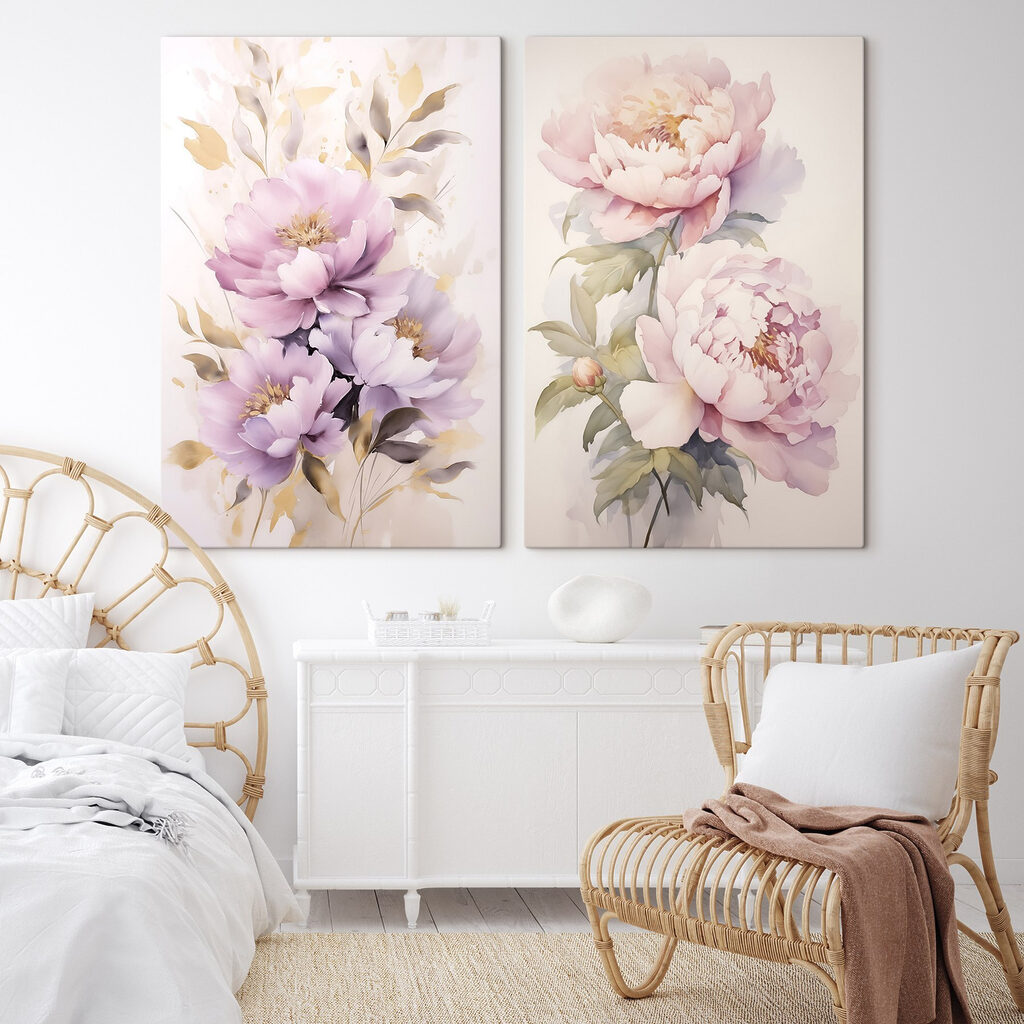 Delicate blossoms in soft hues