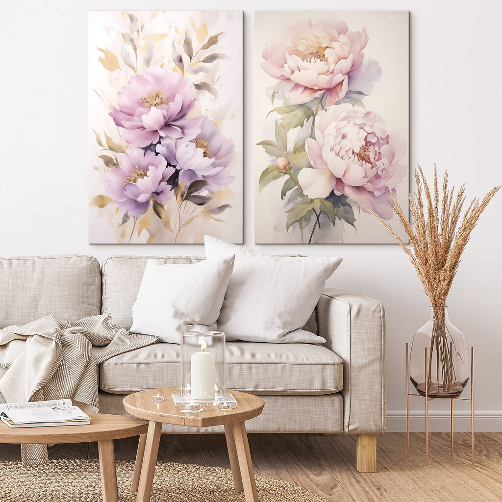 Delicate blossoms in soft hues
