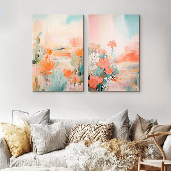 Painting of flowers and plants