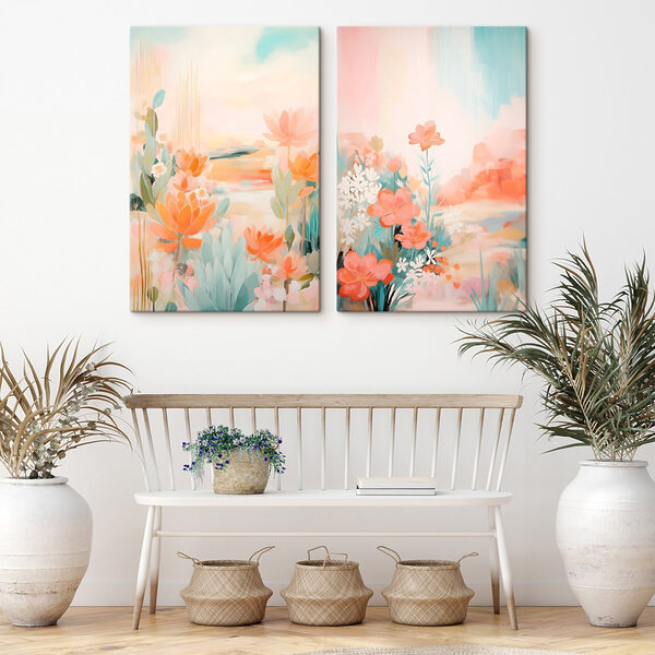 Painting of flowers and plants