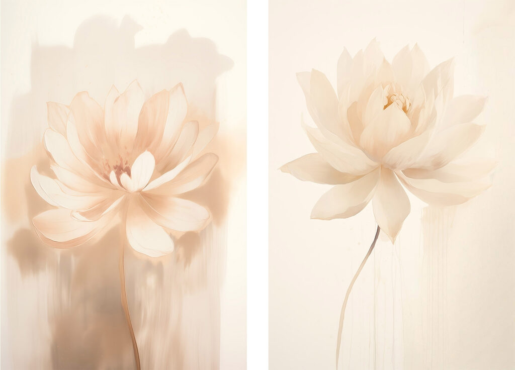 Elegant blossoms in soft hues