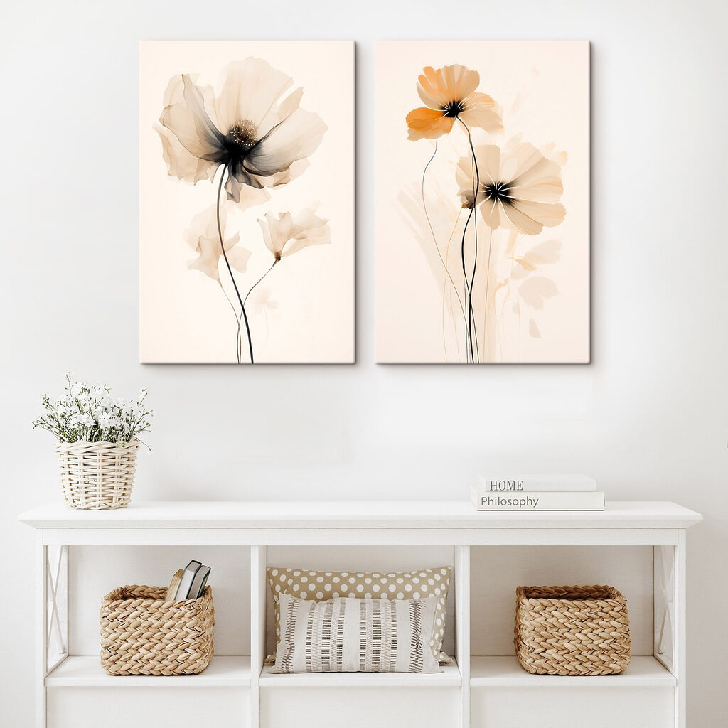 Delicate blooms in soft hues