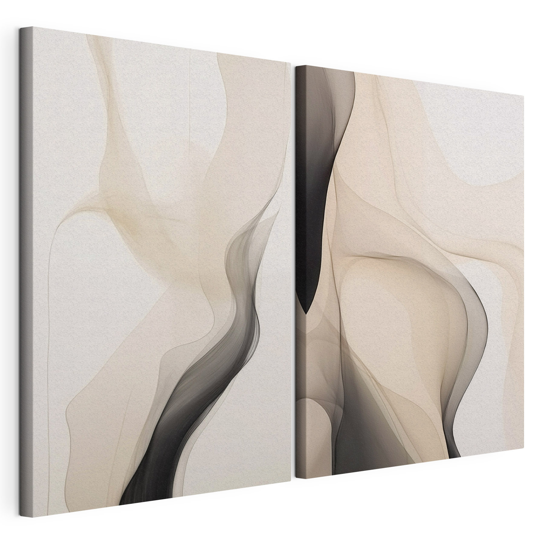 Fluid forms gracefully intertwine and blend